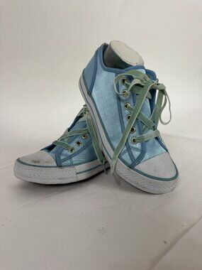 Twiggy London Womens Light Blue Canvas Sneakers Size 8M Pre-Owned